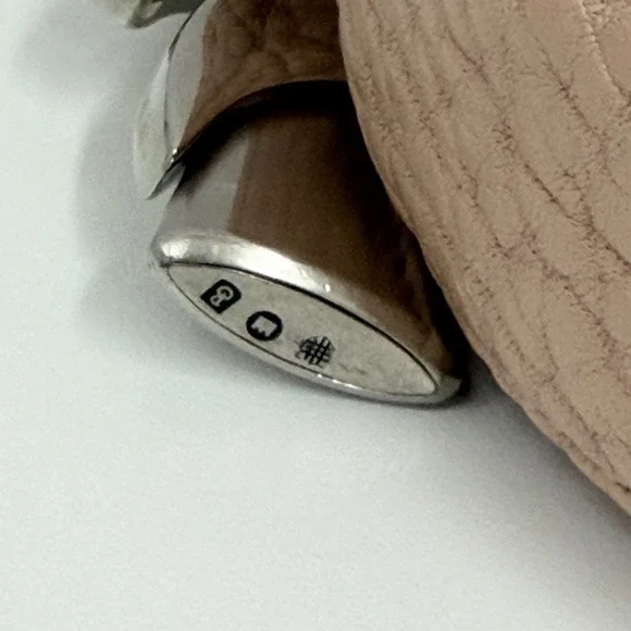 Burberry Leather Small Chess Baguette Shoulder Bag Purse Blush NWT $2190 Dust Ba - Picture 8 of 14